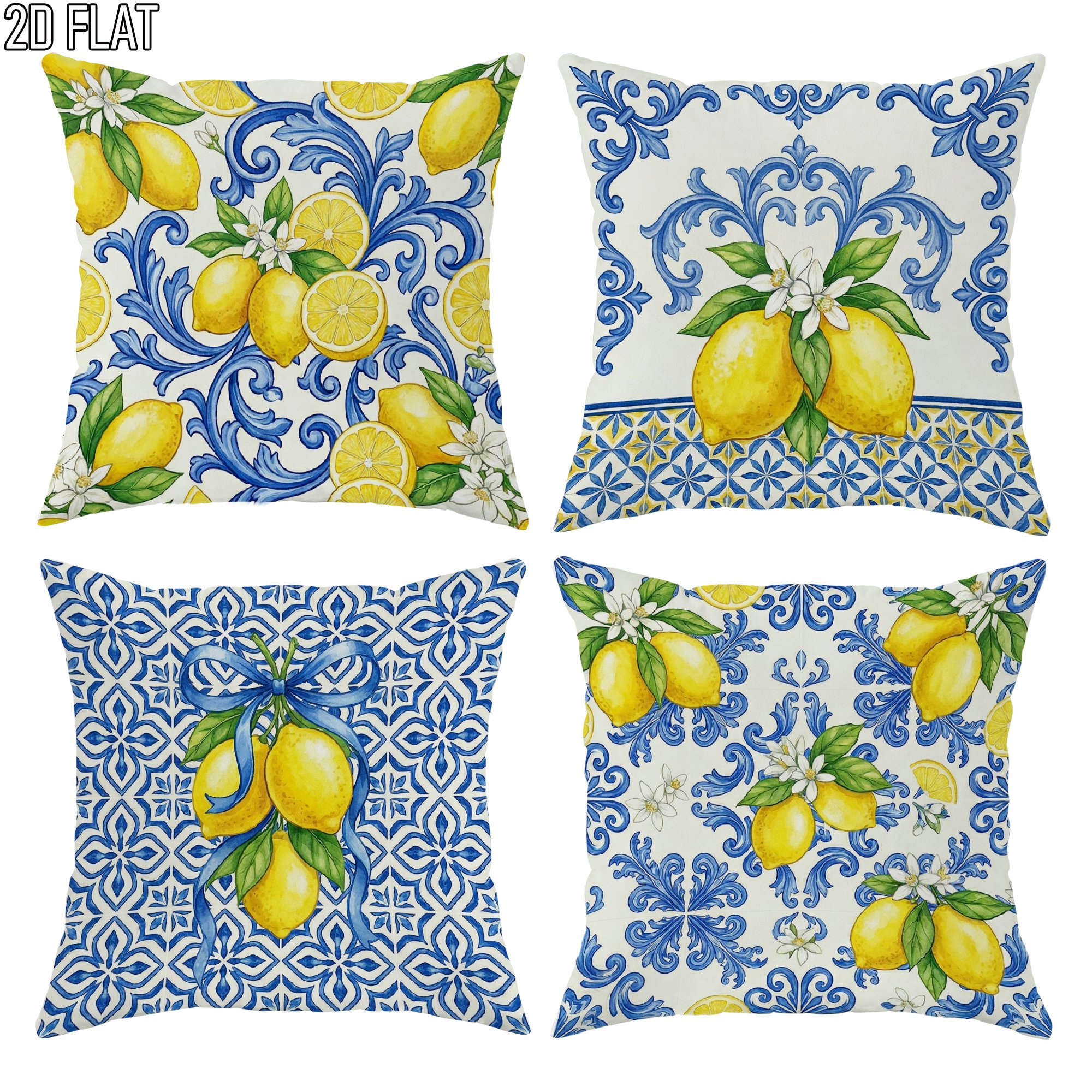 4Pcs Italian Summer Style Thro - مراجعة Ceramic Tile Blank وسعره