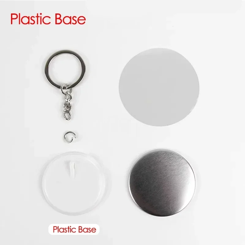 100PCS 44mm 58mm Keychains Bad - مراجعة Button Badge Blank وسعره