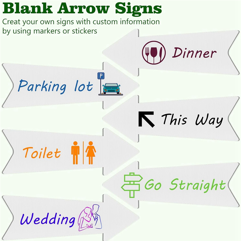 HRBAJ-Directional Arrows Signs - مراجعة Yard Sign Blank وسعره