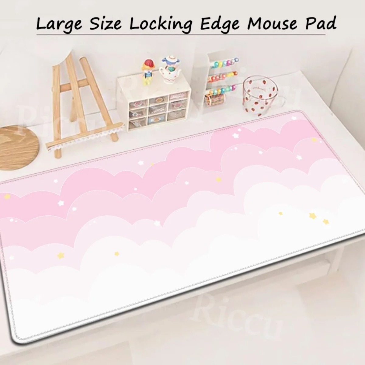 Pink Pastel Clouds Extended Mo - مراجعة Mouse Pad Blank Sublimation وسعره