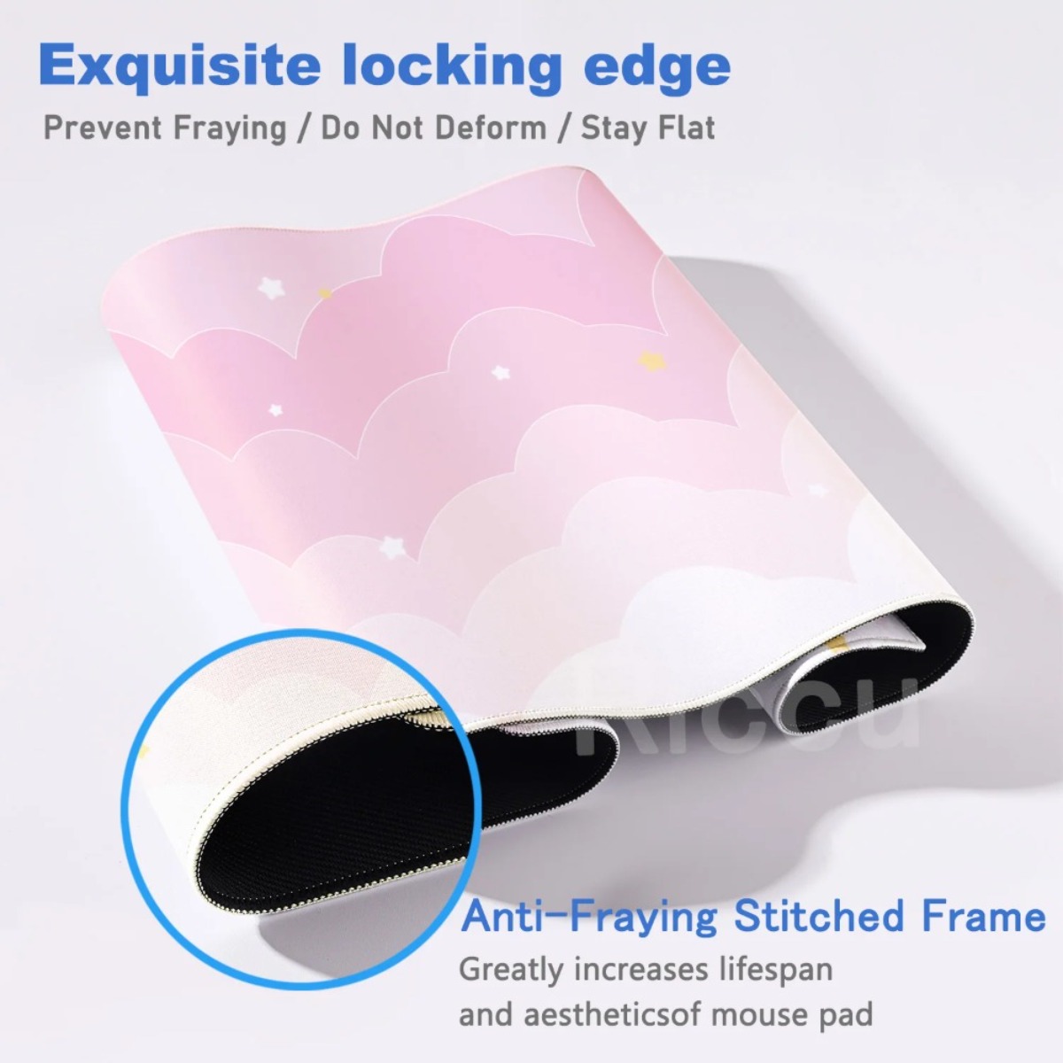 Pink Pastel Clouds Extended Mo - مراجعة Mouse Pad Blank Sublimation وسعره