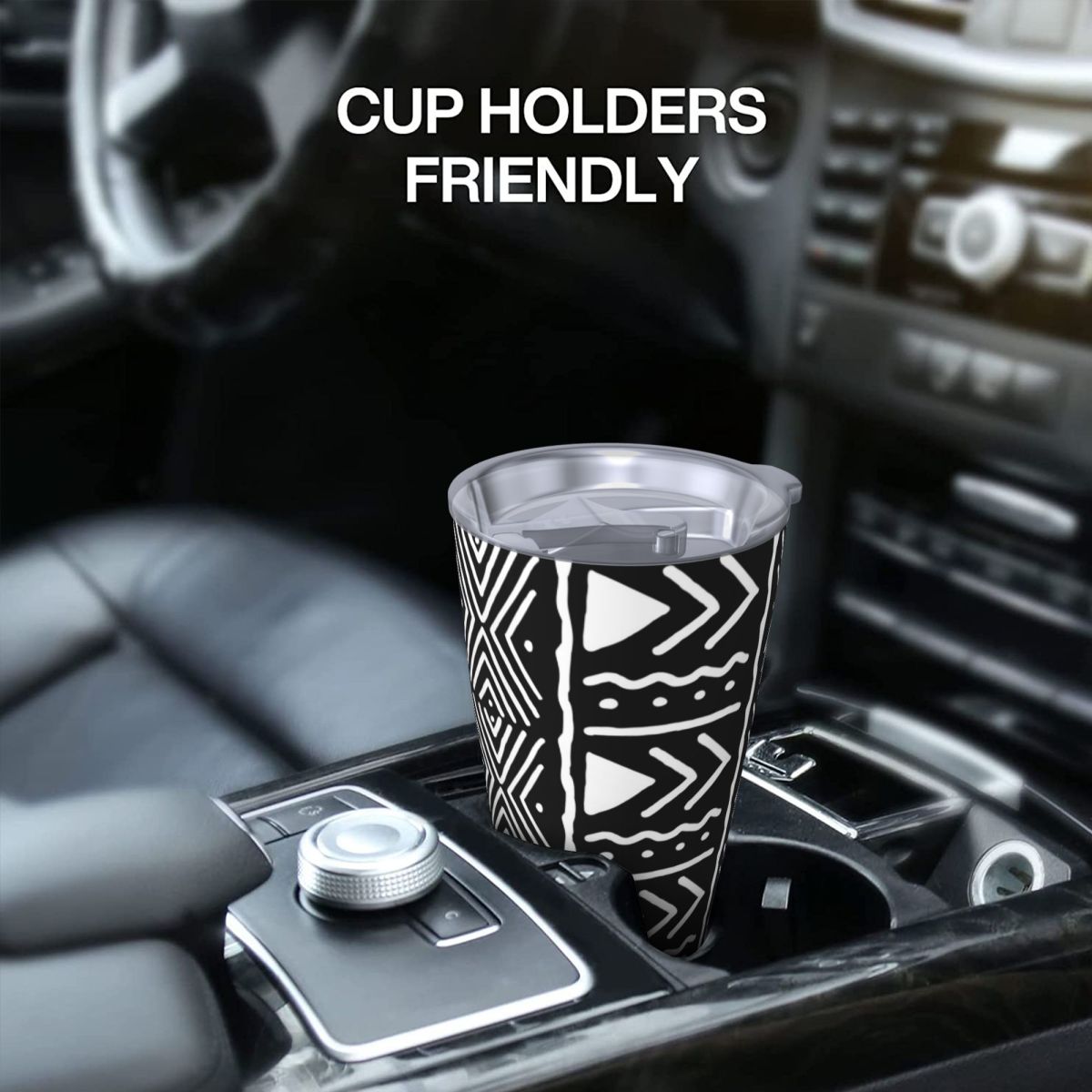 Black And White African Bogola - مراجعة Tumbler 20Oz White وسعره