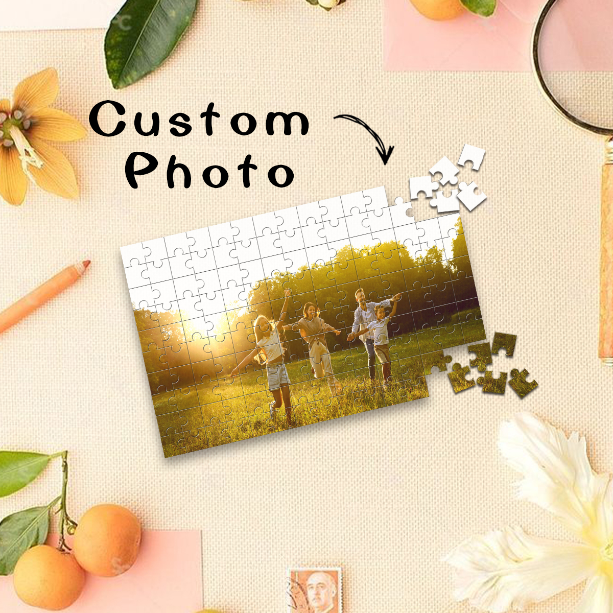 1pc Custom Photo Single Portra - مراجعة Puzzle Blank White وسعره