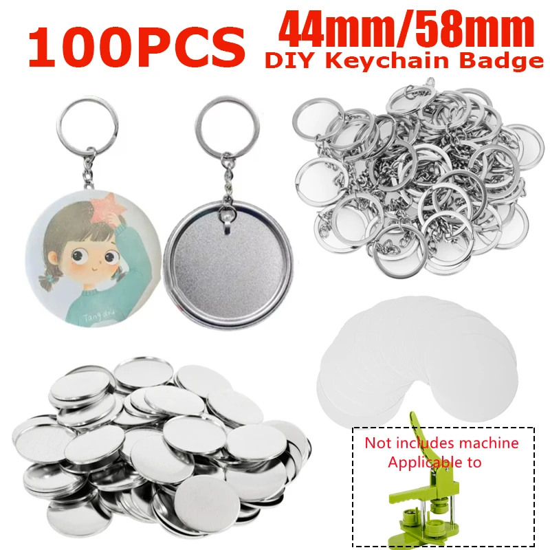 100PCS Blank Plastic/Metal But - مراجعة Button Badge Blank وسعره