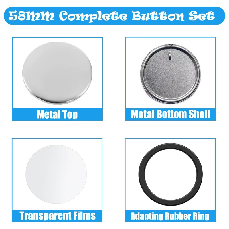 100 Sets 58 Mm/ 44 Mm Button M - مراجعة Button Badge Blank وسعره
