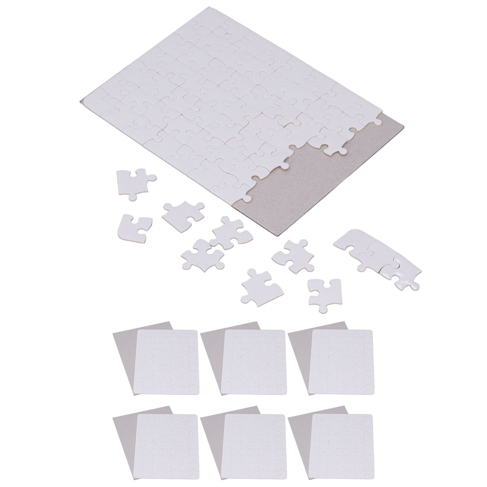 6 Set Blank Puzzles 13x18cm Wh - مراجعة Puzzle Blank White وسعره