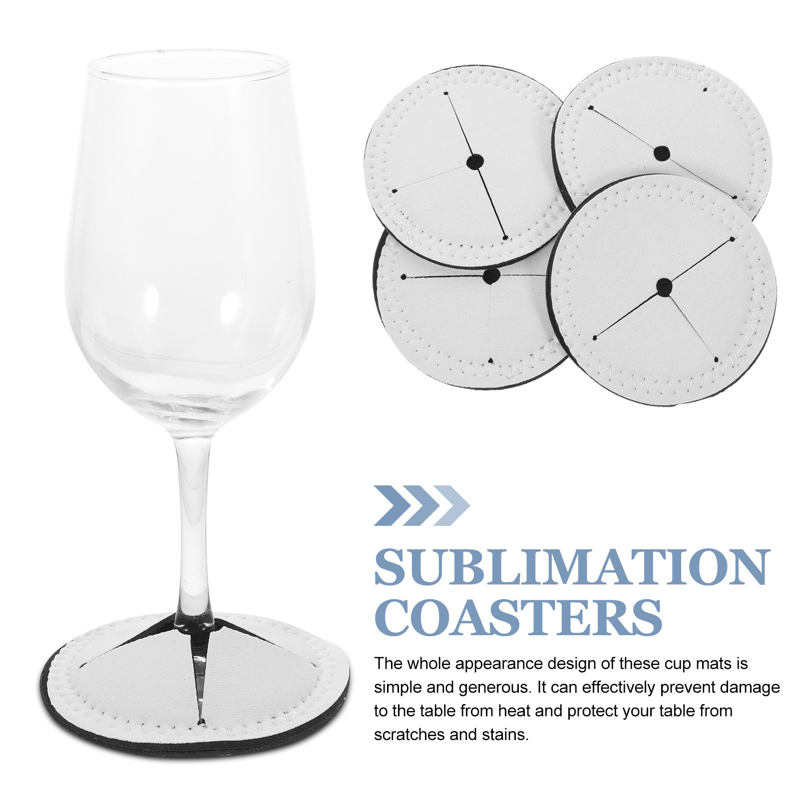 4Pcs Wine Cup Coasters Blank S - مراجعة Coaster Sublimation Blank وسعره