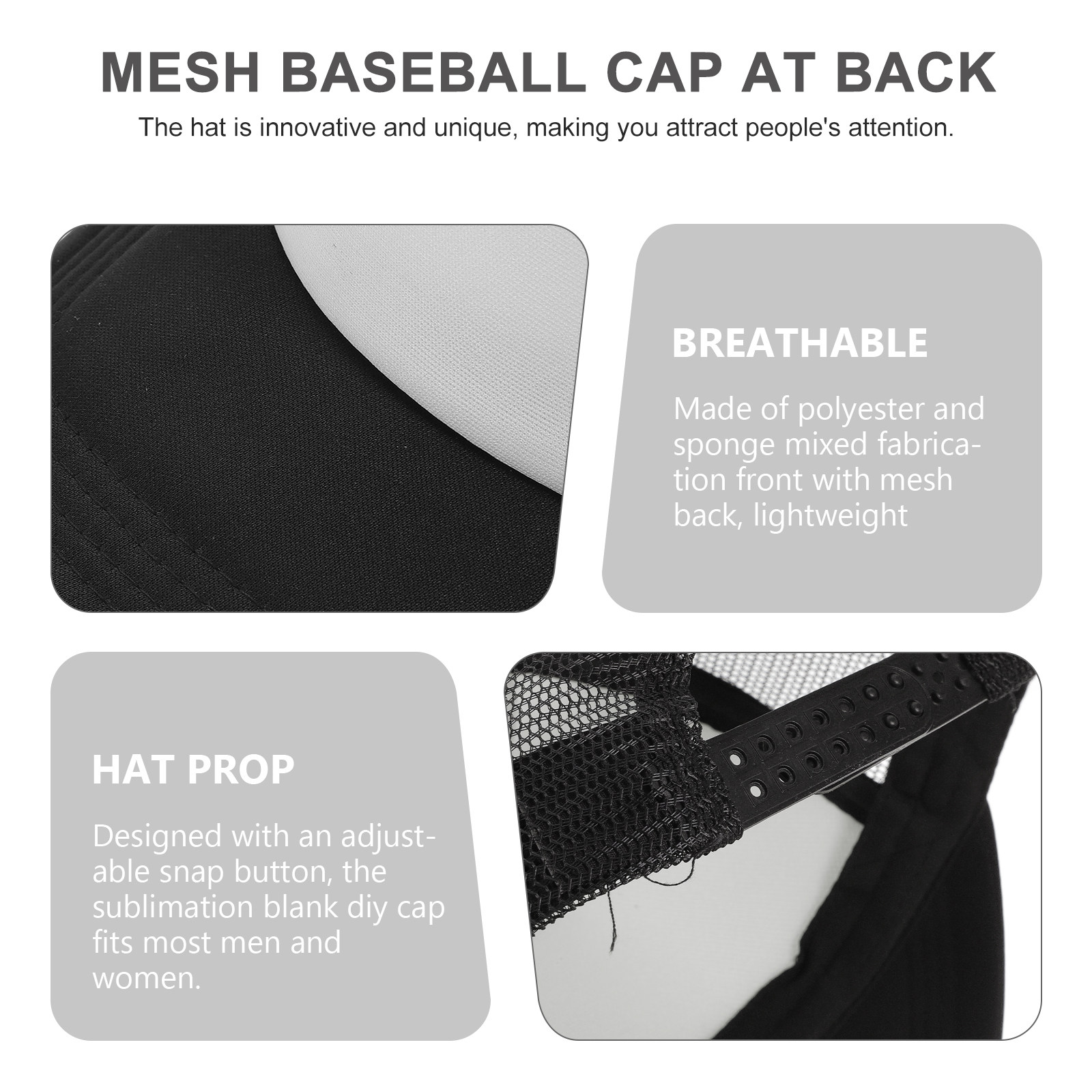 10Pcs Blank Baseball Caps Mesh - مراجعة Hat Sublimation Blank وسعره