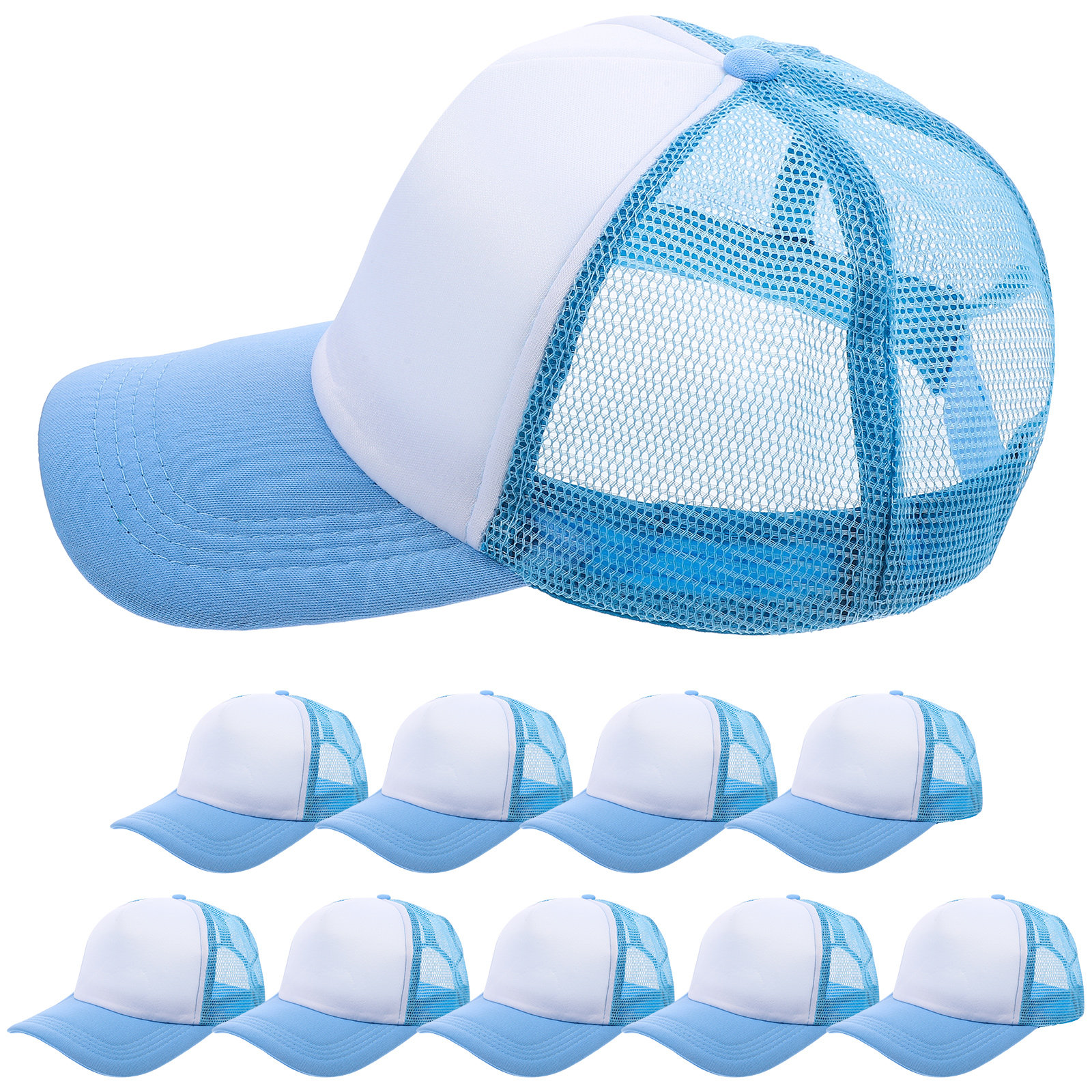 10Pcs Blank Baseball Hats Mesh - مراجعة Hat Sublimation Blank وسعره