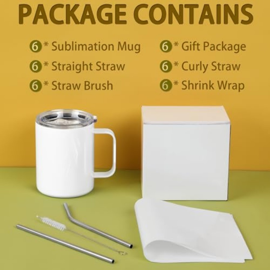 12 Oz Sublimation Coffee Mug B - مراجعة Sublimation Mug White وسعره