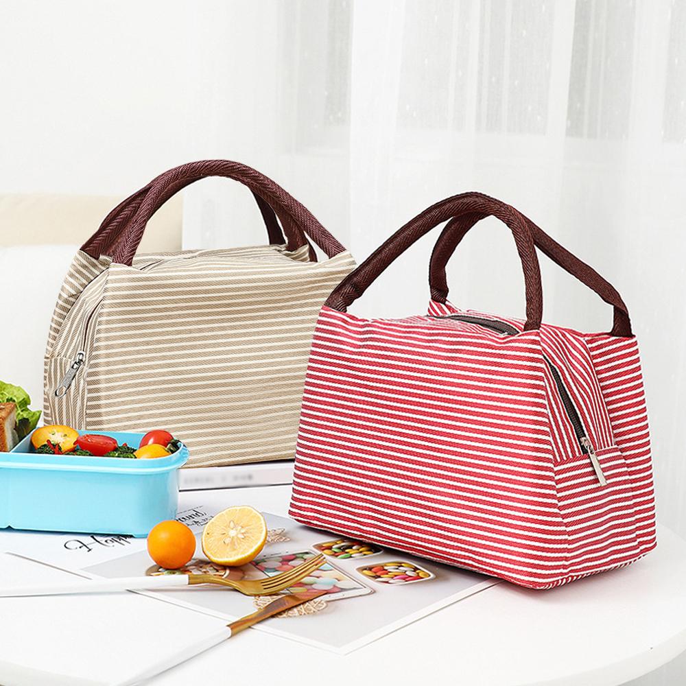 Striped Insulated Lunch Bag Po - مراجعة Tote Bag Sublimation وسعره
