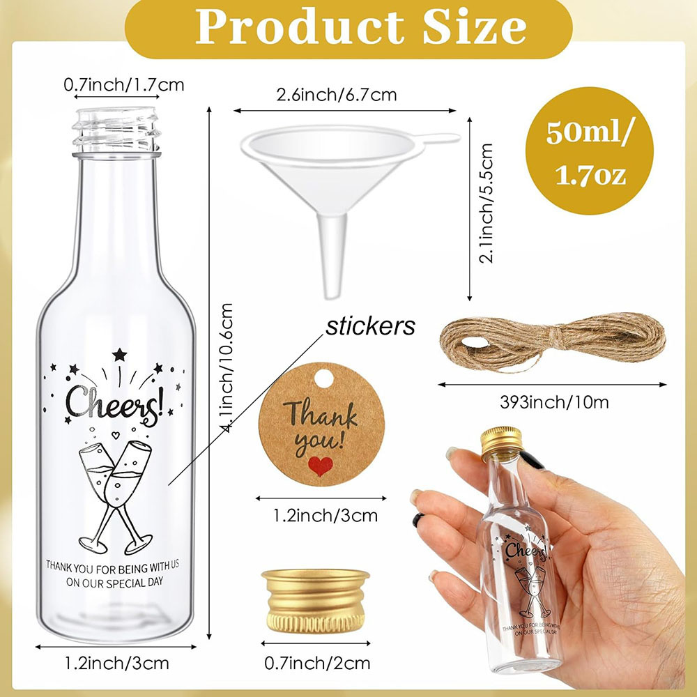 50Pack Mini Liquor Bottles,1.7 - مراجعة Water Bottle Blank وسعره