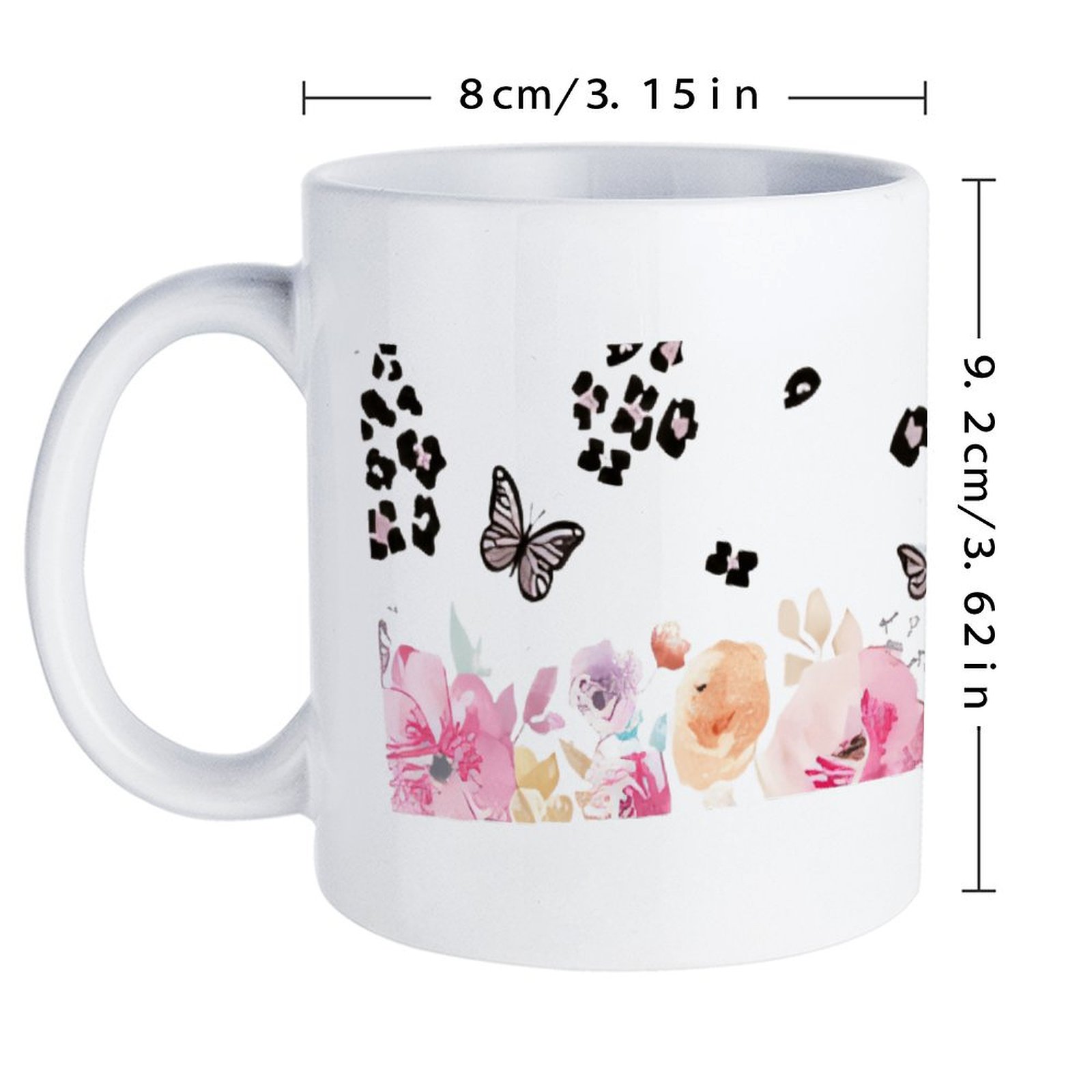 A Watercolor Painting Of Flowe - مراجعة Sublimation Mug White وسعره
