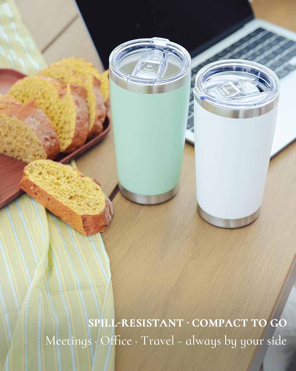 20oz Leakproof Travel Coffee T - مراجعة Tumbler 20Oz White وسعره