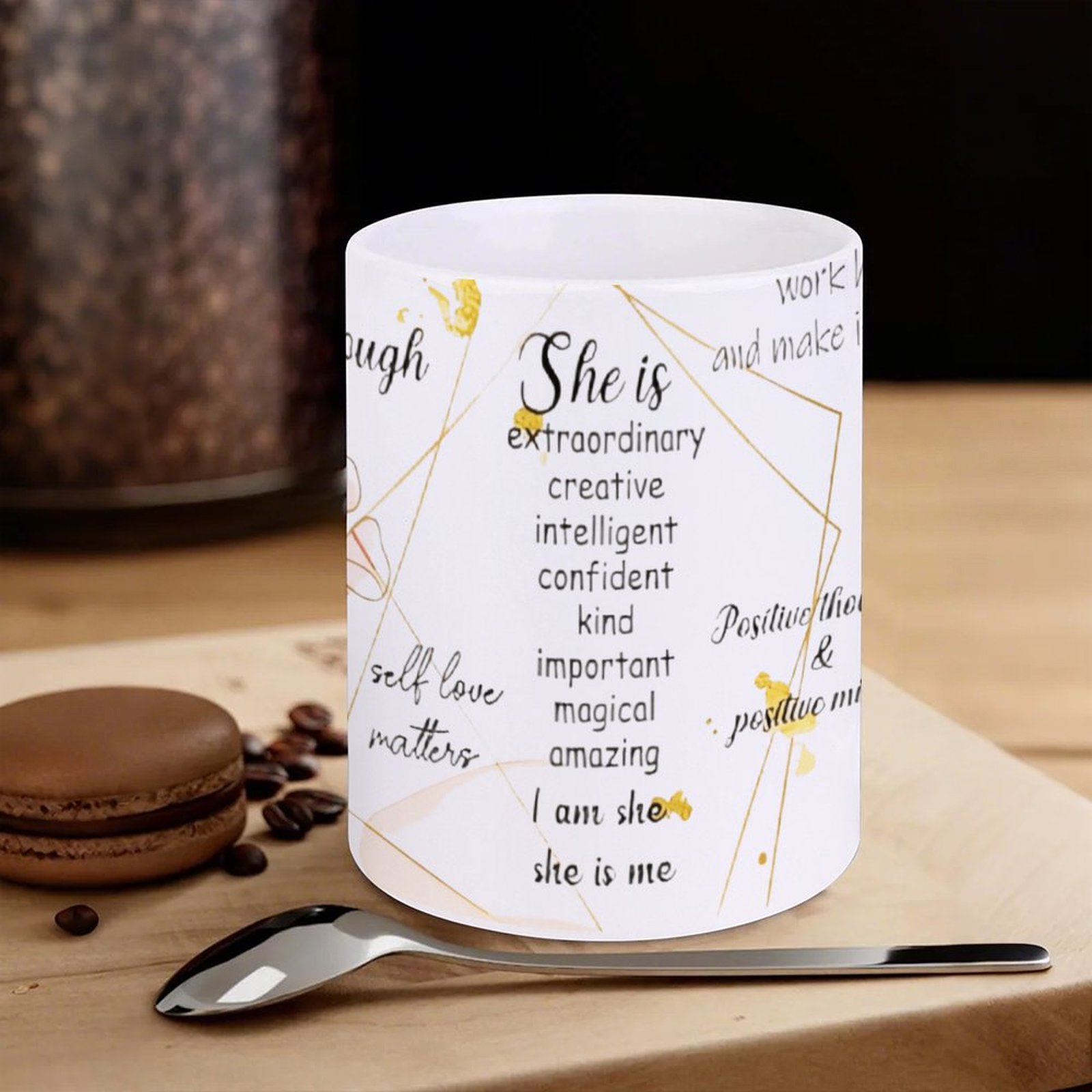 A Poster With A Quote About Sh - مراجعة Sublimation Mug White وسعره
