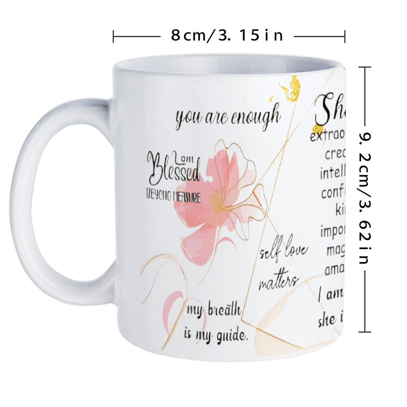 A Poster With A Quote About Sh - مراجعة Sublimation Mug White وسعره