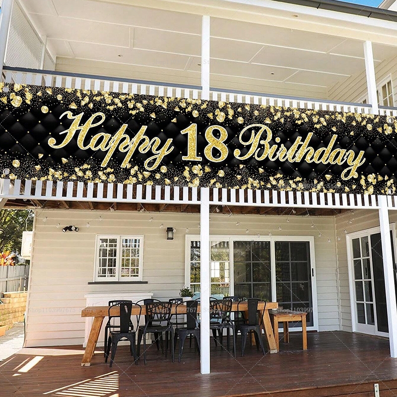 Happy 18th Birthday Banner Dec - مراجعة Yard Sign Blank وسعره