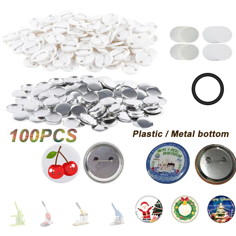 100PCS Blank Button Making Sup - مراجعة Button Badge Blank وسعره