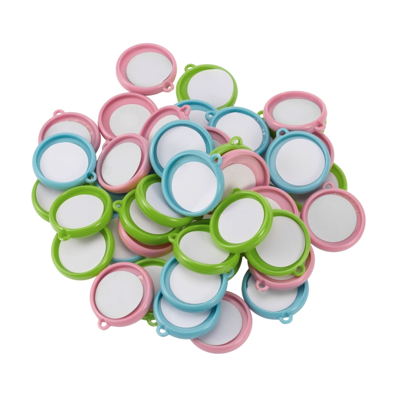 50pcs/Set 32mm Double-side Key - مراجعة Button Badge Blank وسعره