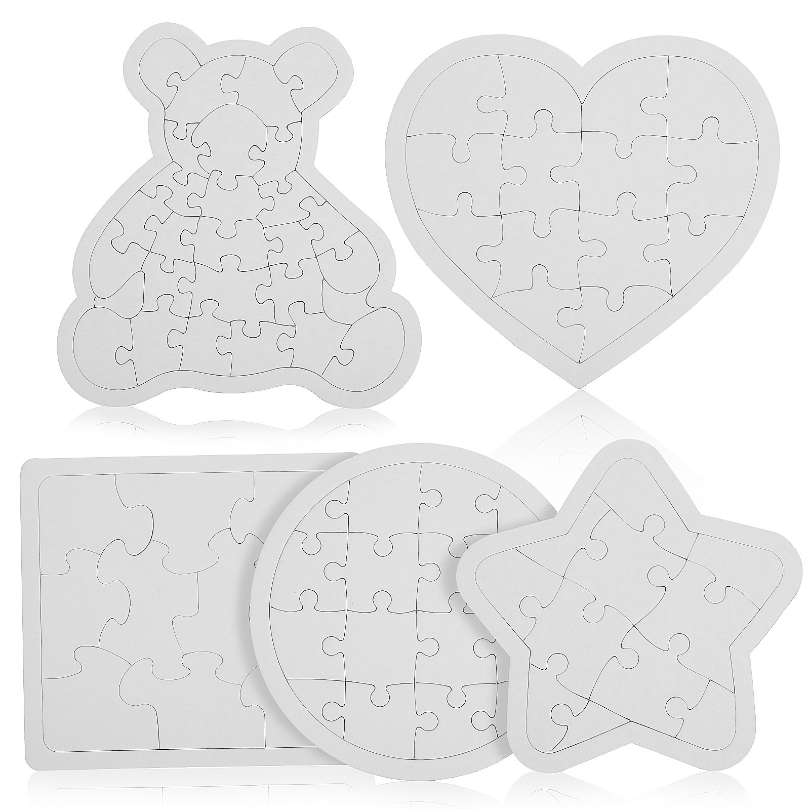 5Pcs White Blank Jigsaw Puzzle - مراجعة Puzzle Blank White وسعره