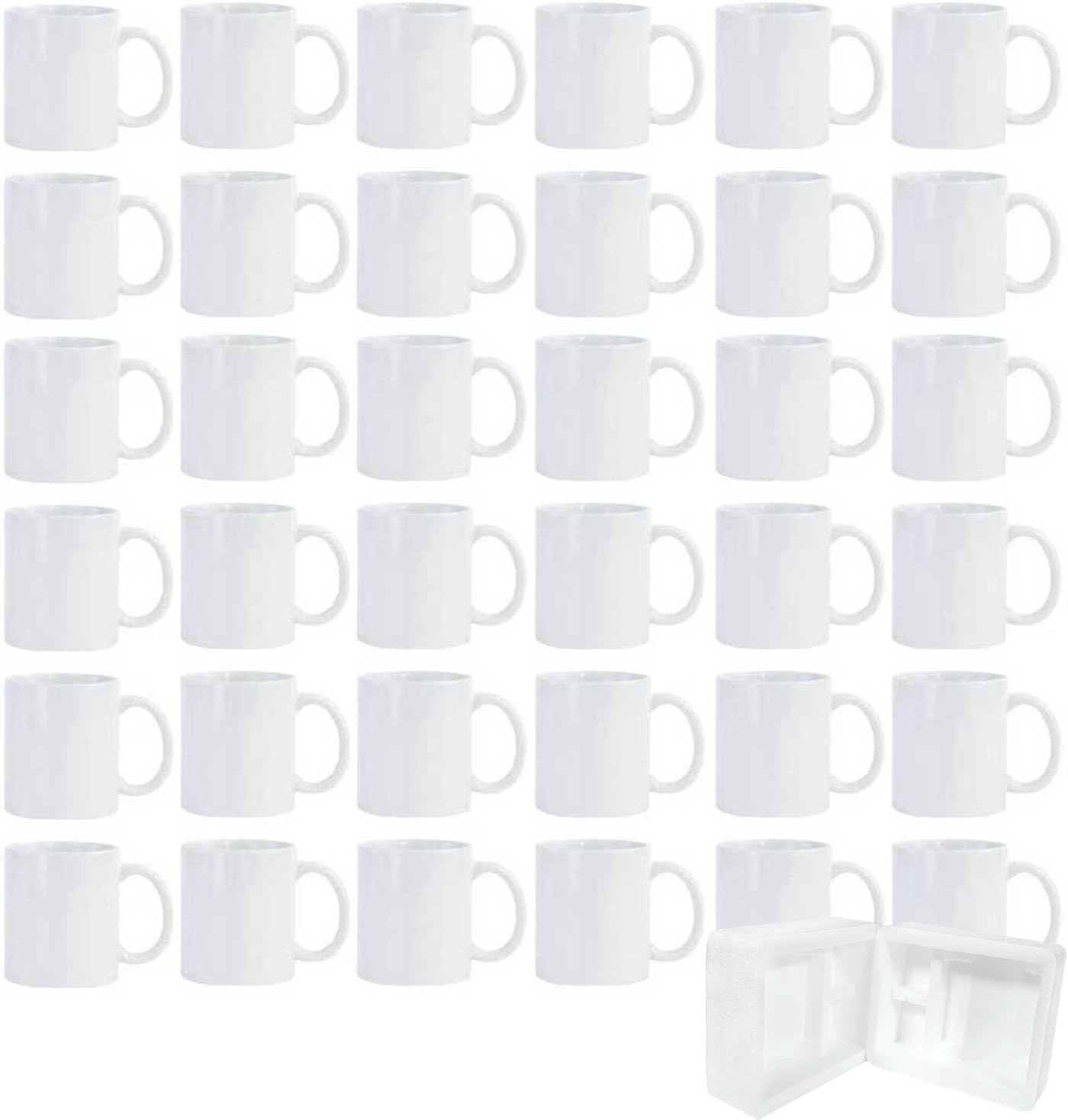 36pcs Sublimation Mugs 11oz Wh - مراجعة Sublimation Mug White وسعره