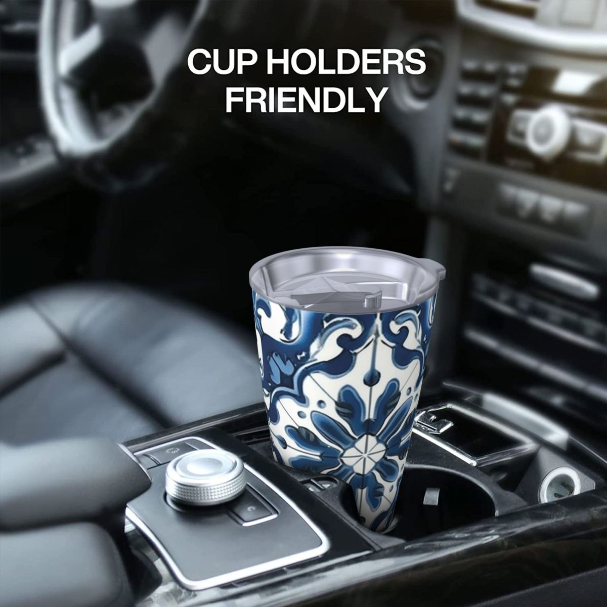 Blue And White Majolica Patter - مراجعة Tumbler 20Oz White وسعره