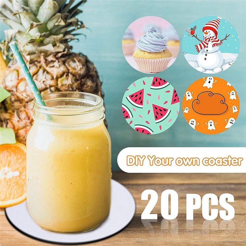 AB46-Sublimation Blank Coaster - مراجعة Coaster Sublimation Blank وسعره