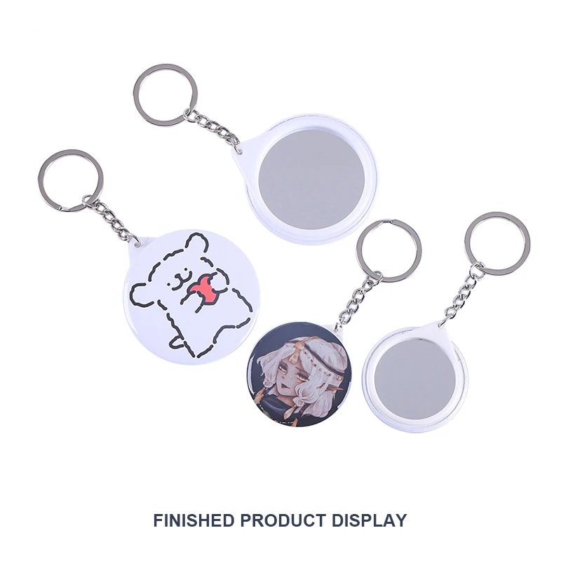 New 100PCS Key Ring Mirror Bla - مراجعة Button Badge Blank وسعره