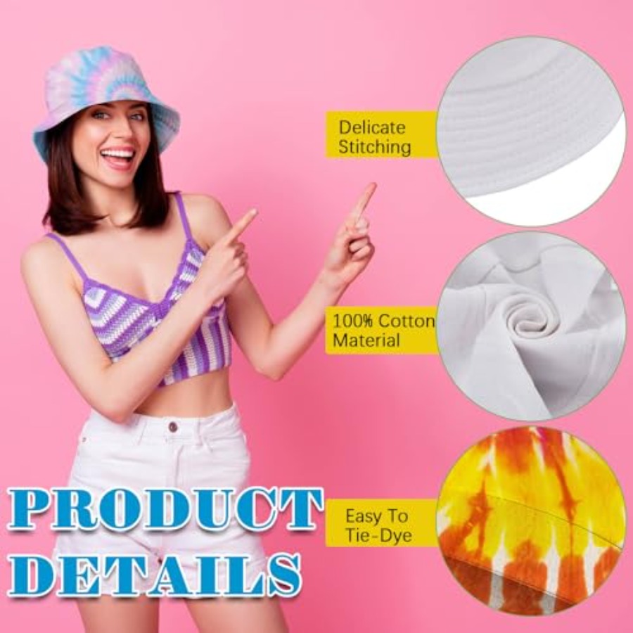 White cotton bucket hat for ti - مراجعة Hat Sublimation Blank وسعره