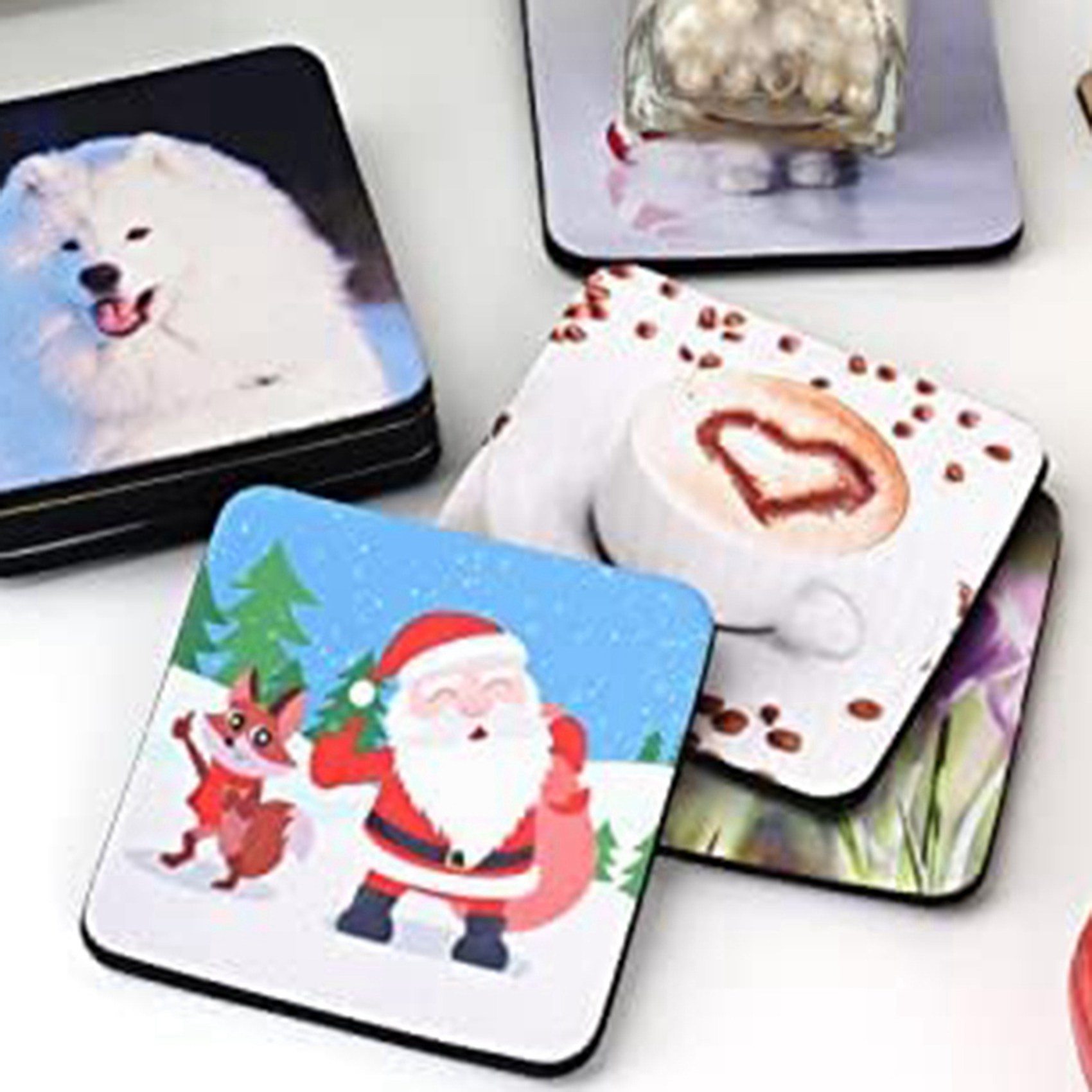 F-F 40PCS Square Sublimation B - مراجعة Coaster Sublimation Blank وسعره