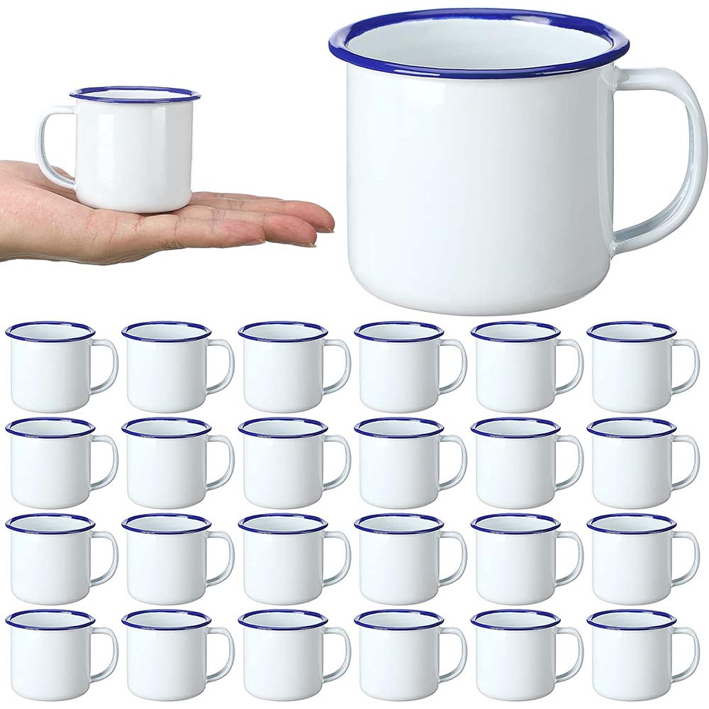 Mini Enamel Camping Coffee Mug - مراجعة Sublimation Mug White وسعره