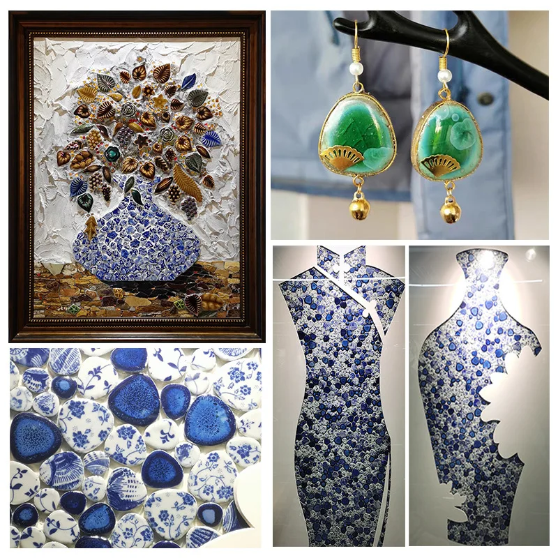 100g Oval Ceramic Mosaic Tiles - مراجعة Ceramic Tile Blank وسعره